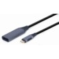 Gembird A-USB3C-DPF-01 adaptador de cable de vídeo 0,15 m USB Tipo C DisplayPort Negro, Gris