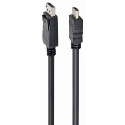 Gembird DisplayPort - HDMI, 3m HDMI tipo A (Estándar) Negro