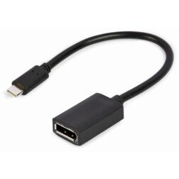 Gembird A-CM-DPF-02 adaptador de cable de vídeo 0,15 m USB Tipo C DisplayPort Negro