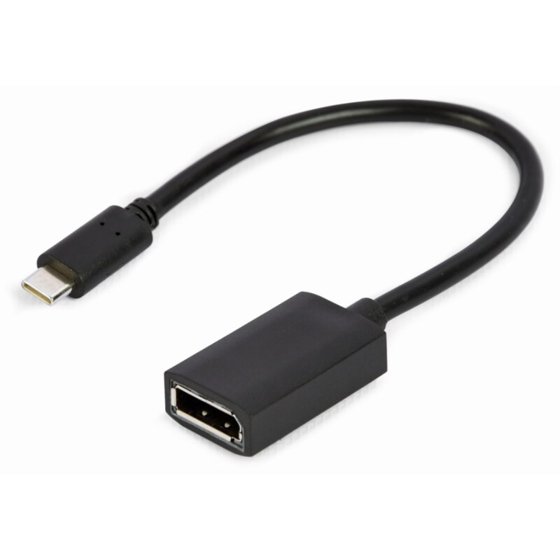 Gembird A-CM-DPF-02 adaptador de cable de vídeo 0,15 m USB Tipo C DisplayPort Negro