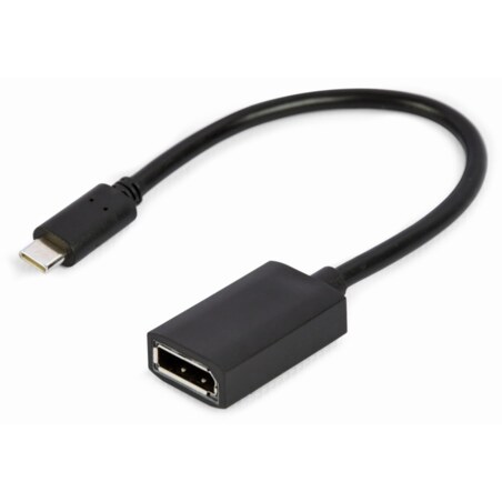 Gembird A-CM-DPF-02 adaptador de cable de vídeo 0,15 m USB Tipo C DisplayPort Negro