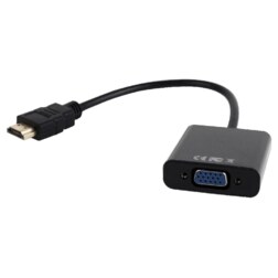 Gembird A-HDMI-VGA-03 adaptador de cable de vídeo 0,15 m HDMI tipo A (Estándar) VGA (D-Sub) Negro