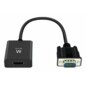 Ewent EW9866 adaptador de cable de vídeo 0,202 m VGA (D-Sub) HDMI + 3.5mm Negro