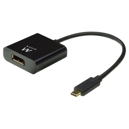 Ewent EW9825 adaptador de cable de vídeo 0,15 m USB Tipo C DisplayPort Negro