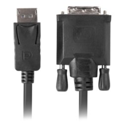 Lanberg CA-DPDV-10CU-0018-BK adaptador de cable de vídeo 1,8 m DisplayPort DVI-D Negro