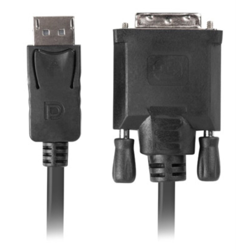 Lanberg CA-DPDV-10CU-0018-BK adaptador de cable de vídeo 1,8 m DisplayPort DVI-D Negro