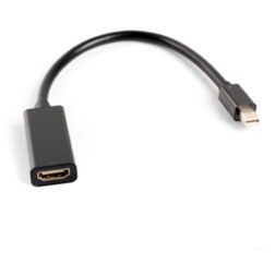 Lanberg AD-0005-BK adaptador de cable de vídeo 0,2 m Mini DisplayPort HDMI tipo A (Estándar) Negro