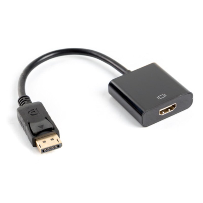 Lanberg AD-0009-BK adaptador de cable de vídeo 0,1 m DisplayPort HDMI tipo A (Estándar) Negro