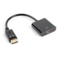 Lanberg AD-0009-BK adaptador de cable de vídeo 0,1 m DisplayPort HDMI tipo A (Estándar) Negro