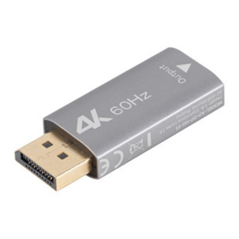 Lanberg AD-DP-HD-01 adaptador de cable de vídeo 0 m HDMI tipo A (Estándar) DisplayPort Plata