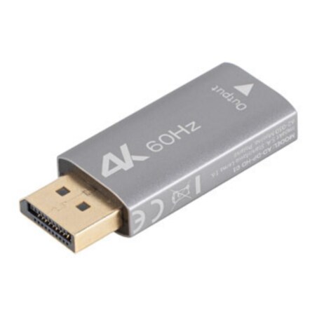 Lanberg AD-DP-HD-01 adaptador de cable de vídeo 0 m HDMI tipo A (Estándar) DisplayPort Plata