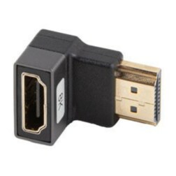 Lanberg AD-HDMI-07 adaptador de cable de vídeo HDMI tipo A (Estándar) Negro, Plata
