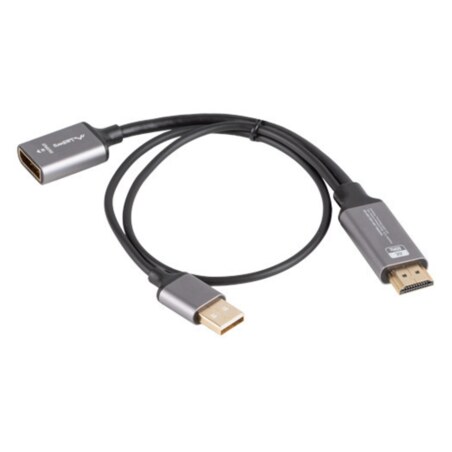 Lanberg AD-HD-DP-02 adaptador de cable de vídeo 0,2 m HDMI tipo A (Estándar) DisplayPort Plata