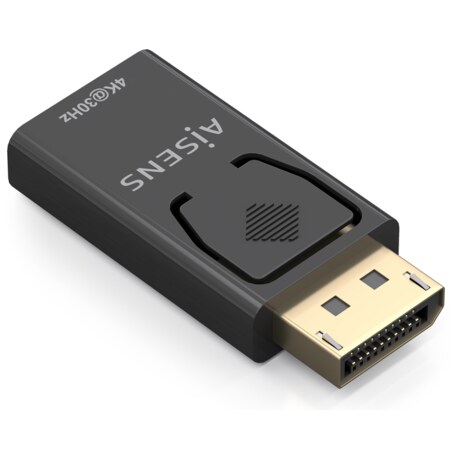 AISENS Conversor Displayport A HDMI 4K@30Hz, DP/M-HDMI/H, Negro