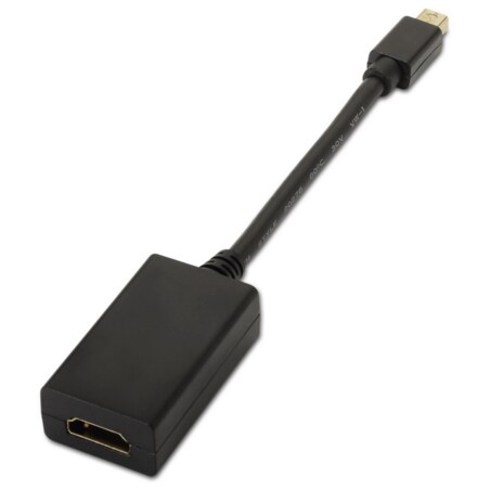 AISENS A125-0137 adaptador de cable de vídeo 0,15 m Mini DisplayPort HDMI Negro