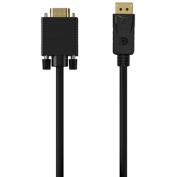 AISENS Cable Conversor DISPLAYPORT a VGA, DP/M-VGA/M, Negro, 1.0M