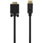 AISENS Cable Conversor DISPLAYPORT a VGA, DP/M-VGA/M, Negro, 1.0M
