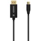 AISENS Cable Conversor Aluminio USB-C a Displayport 8K@60Hz, USB-C/M-DP/M, Negro, 0.8M