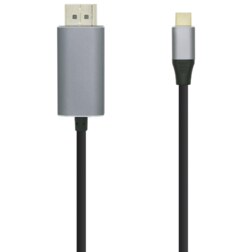 AISENS Cable conversor USB-C a Displayport 4K@60HZ, USB-C/M-DP/M, Negro, 0.8m