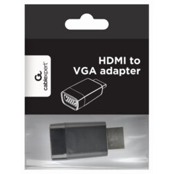 Gembird A-HDMI-VGA-001 cambiador de género para cable Negro