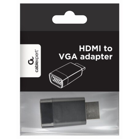 Gembird A-HDMI-VGA-001 cambiador de género para cable Negro
