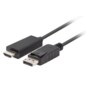 Lanberg CA-DPHD-11CC-0018-BK cambiador de género para cable DisplayPort HDMI Negro