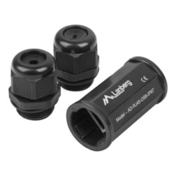 Lanberg AD-RJ45-OS6-IP67 cambiador de género para cable RJ-45 Negro