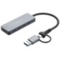 Ewent EW1151 hub de interfaz USB Tipo C 10000 Mbit/s Gris