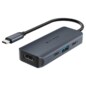 HYPER HD4001GL hub de interfaz USB 3.2 Gen 1 (3.1 Gen 1) Type-C 10000 Mbit/s Azul, Gris