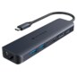 HYPER HD4003GL hub de interfaz USB 3.2 Gen 1 (3.1 Gen 1) Type-C 10000 Mbit/s Azul, Gris