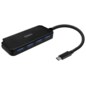 AISENS Hub USB 3.1 USB-C, USB-C/M-4x Tipo A/H, Negro, 15cm