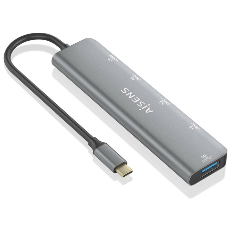 AISENS A109-0857 hub de interfaz USB 3.2 Gen 1 (3.1 Gen 1) Type-C 5 Mbit/s