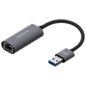 AISENS Conversor USB 3.0 A Ethernet Gigabit 10/100/1000 Mbps, Gris, 15cm