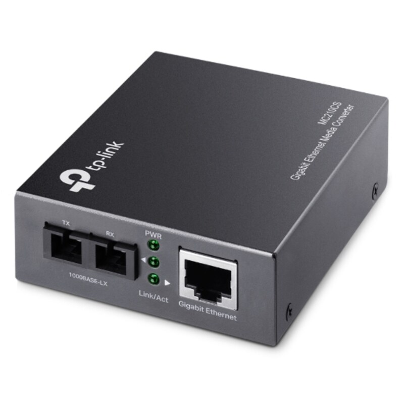 TP-Link MC210CS convertidor de medio 1000 Mbit/s 1310 nm Monomodo Negro