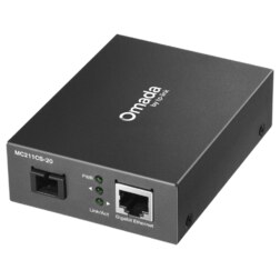 TP-Link Omada MC211CS-20 convertidor de medio 1000 Mbit/s 1310 nm Monomodo Negro