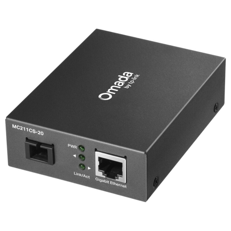 TP-Link Omada MC211CS-20 convertidor de medio 1000 Mbit/s 1310 nm Monomodo Negro