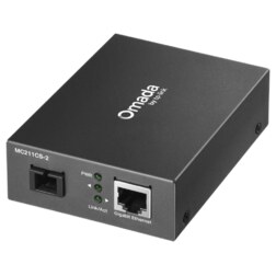 TP-Link Omada MC211CS-2 convertidor de medio 1000 Mbit/s 1310 nm Monomodo Negro