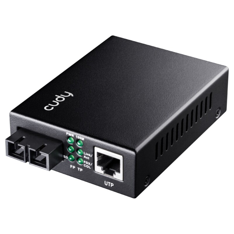 Cudy MC100SA-20 convertidor de medio 100 Mbit/s 1310 nm Monomodo Negro