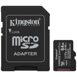 Kingston Technology 64GB microSDXC Canvas Select Plus Gen3 100MB/s A1 (Incluye adaptador de SD)