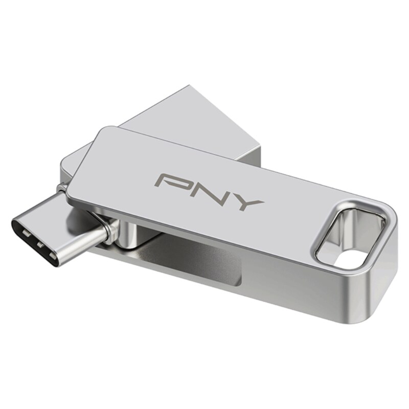 PNY DUO LINK unidad flash USB 64 GB USB Type-A / USB Type-C 3.2 Gen 1 (3.1 Gen 1) Acero inoxidable