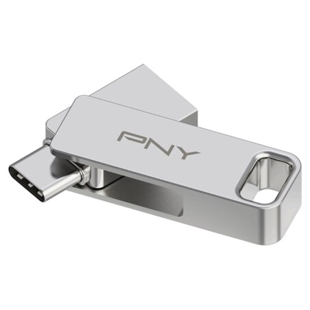 PNY DUO LINK unidad flash USB 128 GB USB Type-A / USB Type-C 3.2 Gen 1 (3.1 Gen 1) Acero inoxidable