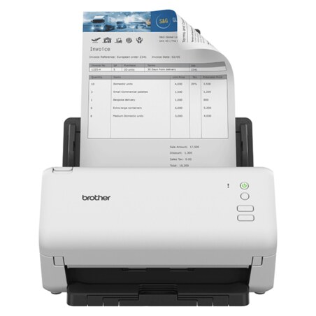 Brother ADS-4100 escaner Escáner con alimentador automático de documentos (ADF) 600 x 600 DPI A4 Negro, Blanco