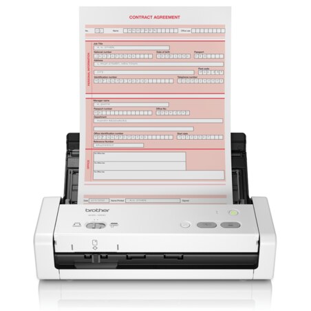 Brother ADS-1200 escaner Escáner con alimentador automático de documentos (ADF) 600 x 600 DPI A4 Negro, Blanco