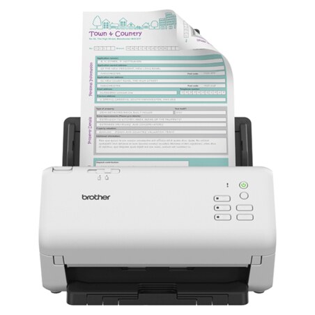 Brother ADS-4300N escaner Escáner con alimentador automático de documentos (ADF) 600 x 600 DPI A4 Negro, Blanco