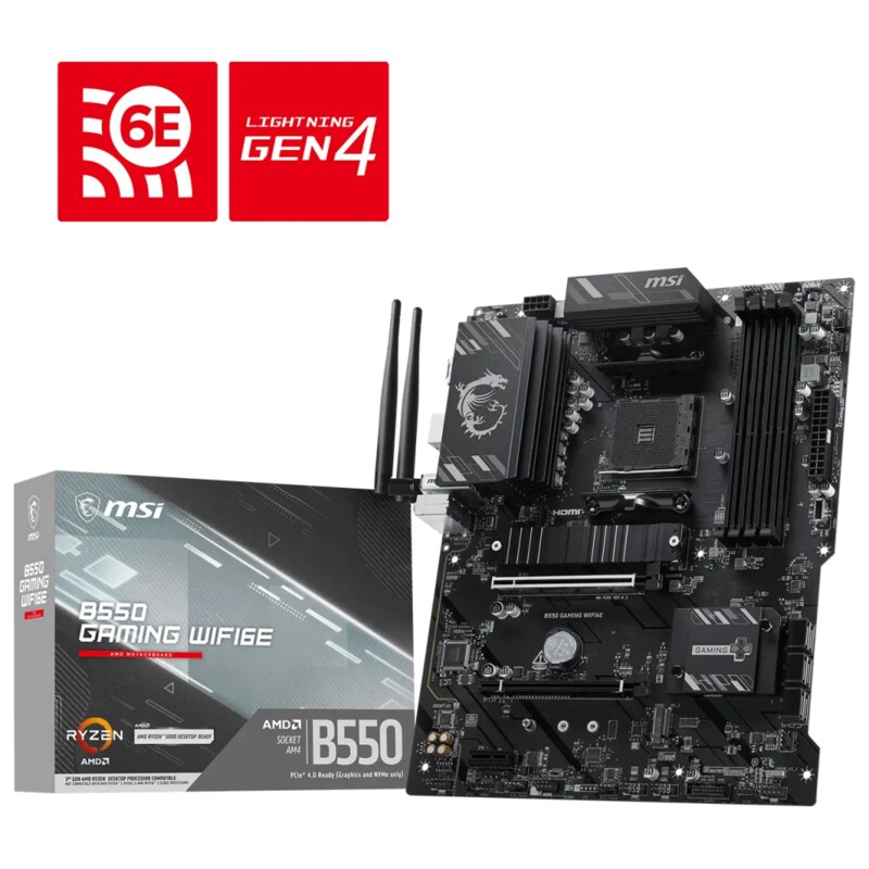 MSI B550 GAMING WIFI6E placa base AMD B550 Zócalo AM4