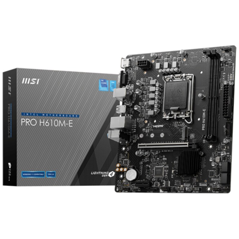 MSI PRO H610M-E placa base Intel H610 LGA 1700 micro ATX