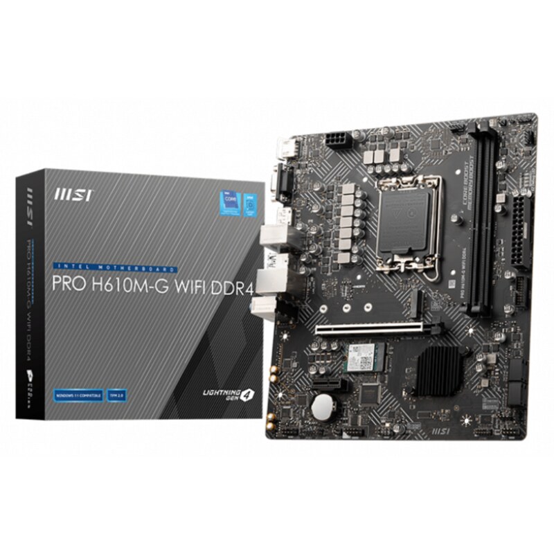 MSI PRO H610M-G WIFI DDR4 placa base Intel H610 LGA 1700 micro ATX