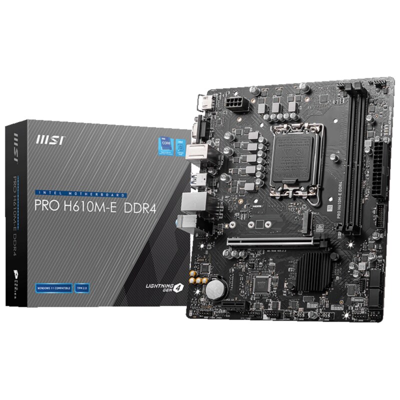 MSI PRO H610M-E DDR4 placa base Intel H610 LGA 1700 micro ATX