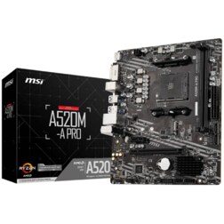 MSI A520M-A PRO placa base AMD A520 Zócalo AM4 micro ATX