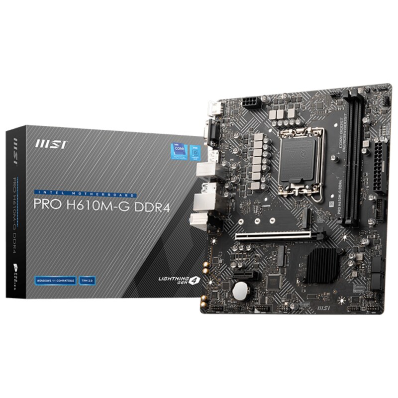 MSI PRO H610M-G DDR4 placa base Intel H610 LGA 1700 micro ATX
